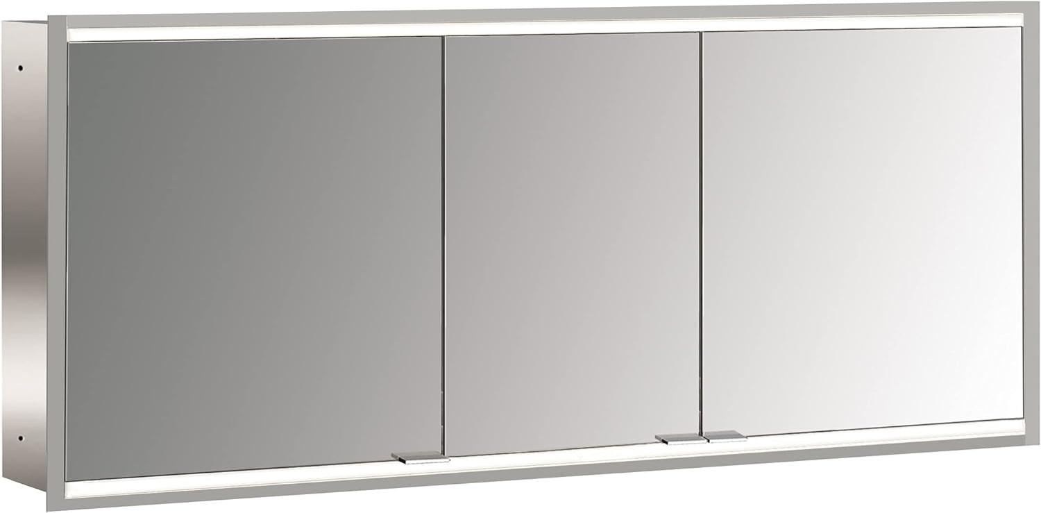 Emco prime 2 Lichtspiegelschrank, 1600 mm, 3 Türen, Unterputzmodell, IP 20, mit Lichtpaket, Ausführung: Glasrückwand verspiegelt - 949706058 Bild 1