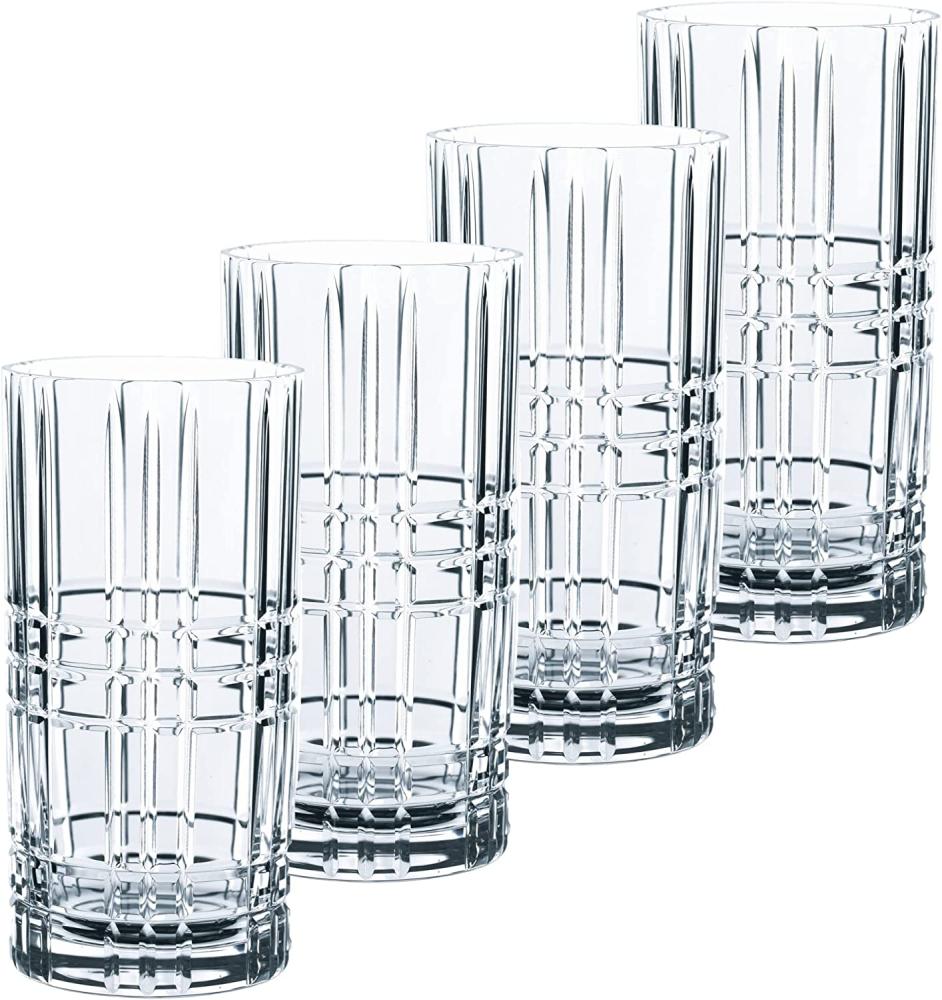 Nachtmann Square Longdrink, 4er Set, Longdrinkglas, Trinkglas, Kristallglas, 445 ml, 101049 Bild 1