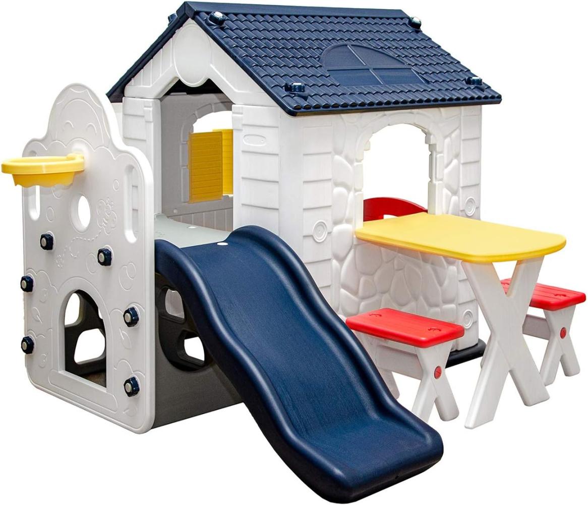 Kinder Spielhaus mit Rutsche - Garten Kinderhaus ab 1 - Indoor Kinderspielhaus Bild 1