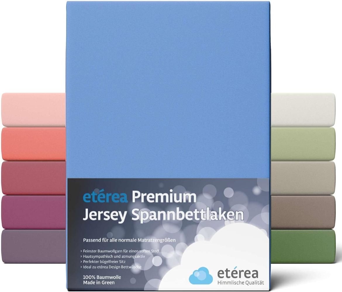 etérea Premium Jersey Spannbettlaken Hellblau 140x200 - 160x200 cm Bild 1