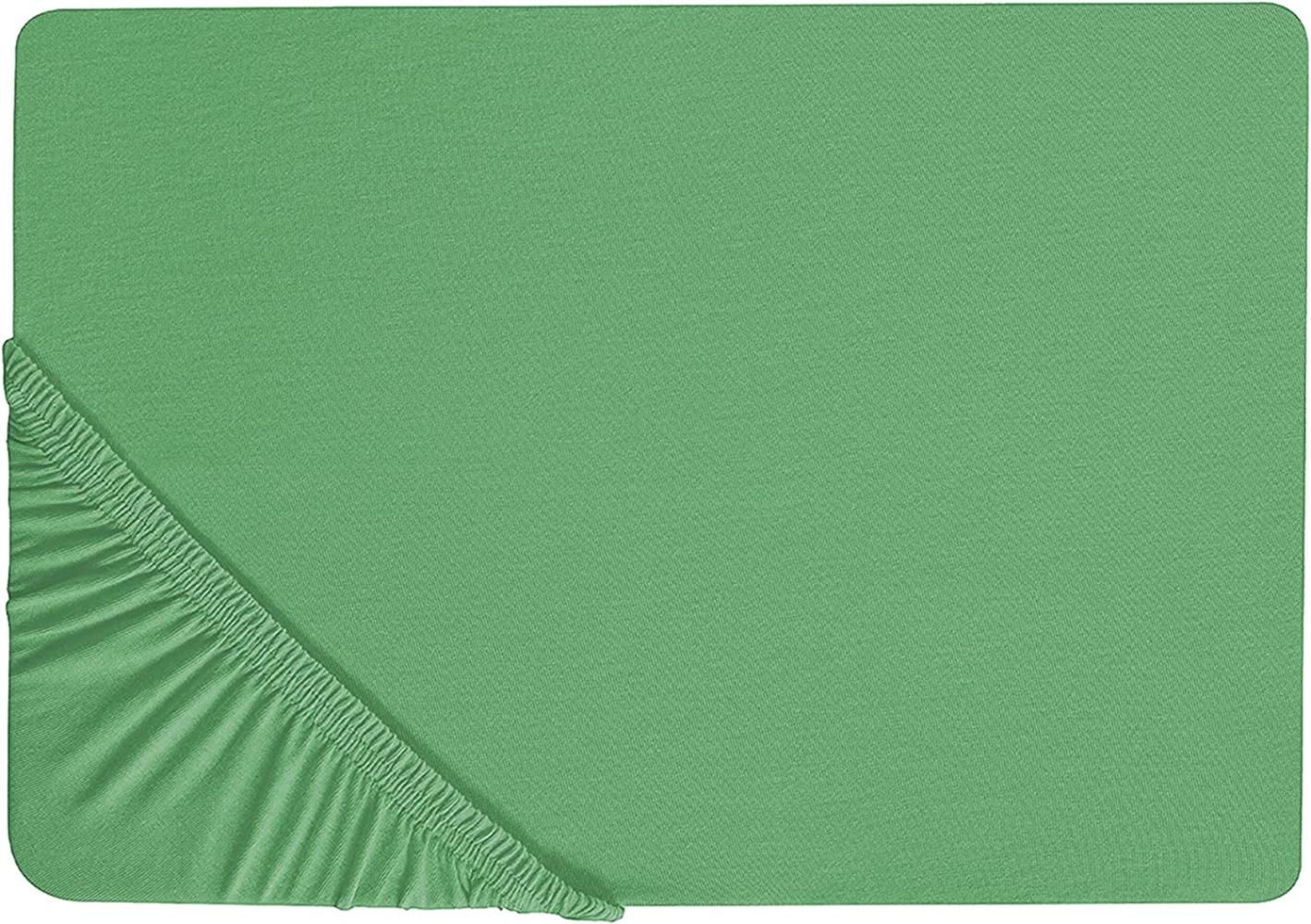 Spannbettlaken Baumwolle grün 140 x 200 cm JANBU Bild 1