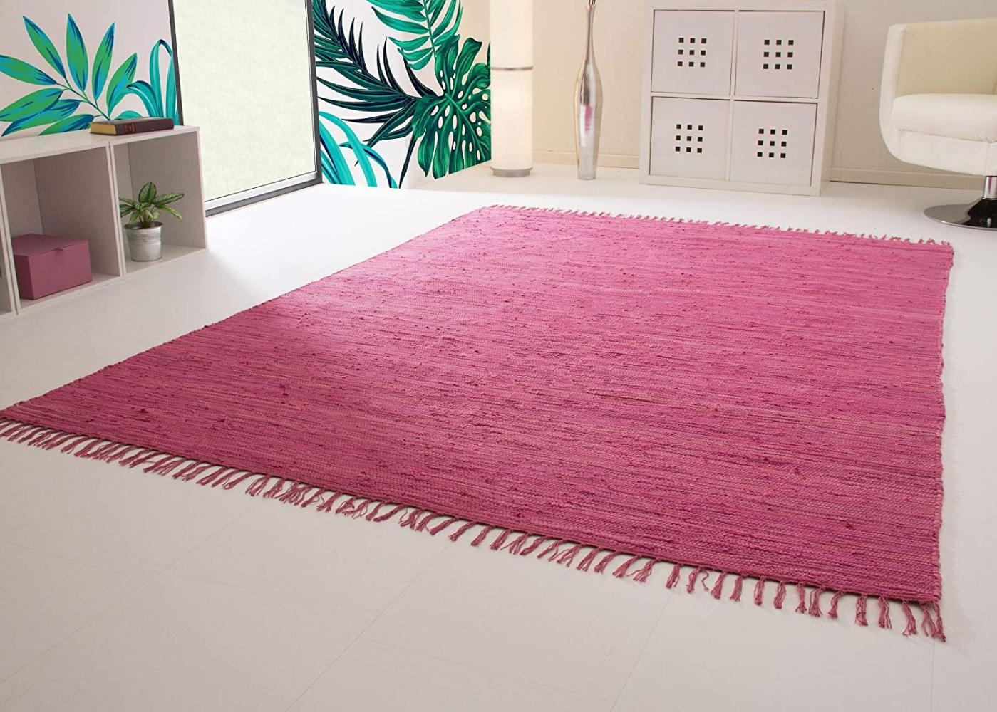 Handweb Teppich Indira, Farbe: beere, Größe: 160x230 cm Bild 1