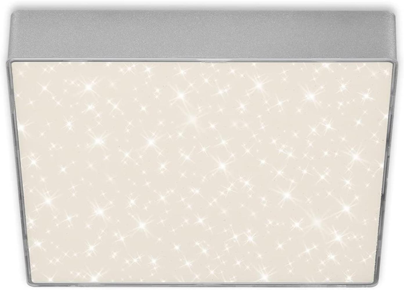 Briloner LED Deckenleuchte Flame Star silber 21,2 cm mit Sternenhimmel Bild 1