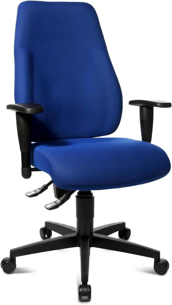 Topstar LT0BK BC6 Bürostuhl Lady Sitness blau mit höhenverstellbaren Armlehnen, 111 x 56 x 45 Bild 1
