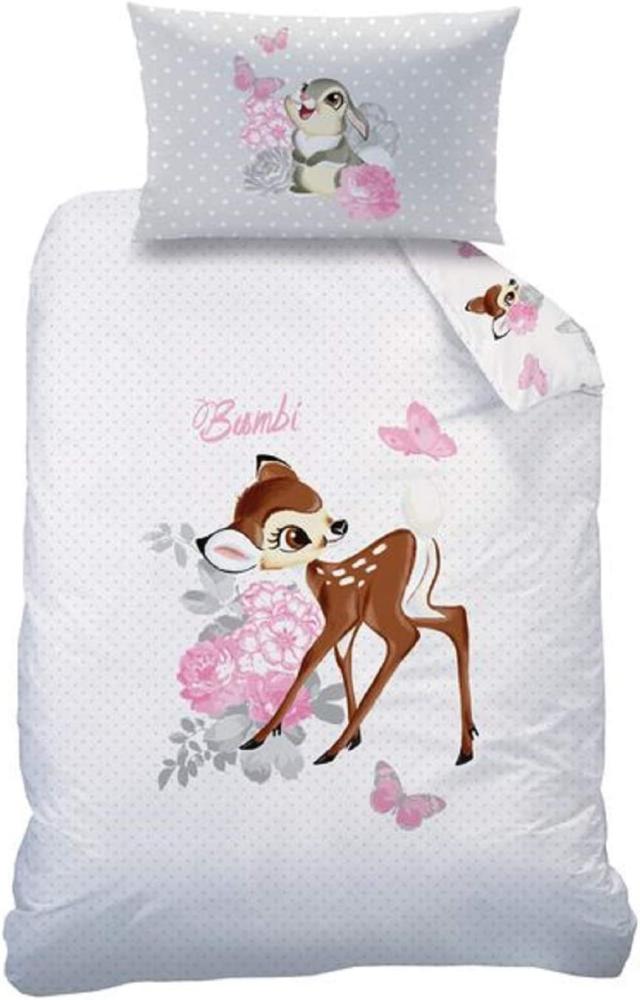 Baby Wende Bettwäsche Disney Bambi 100 x 135 cm 100% Baumwolle Bild 1