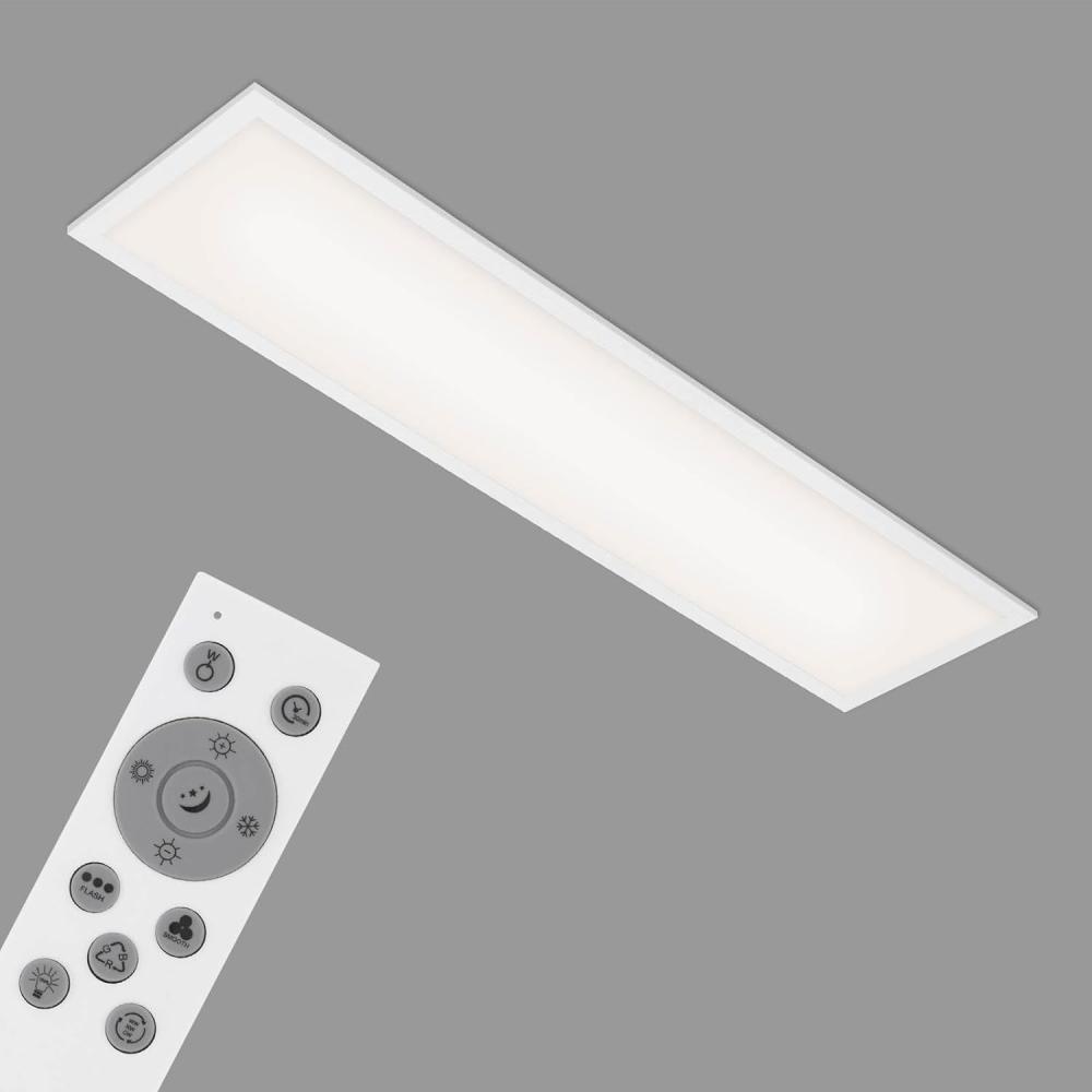 BRILONER Leuchten - Smarte LED Deckenleuchte, WiFi Deckenlampe, Ultra Flach, CCT, RGB, Dimmbar, Sprachsteuerung, Fernbedienung, Weiß, 1 Stück (1er Pack), 7344-016 Bild 1