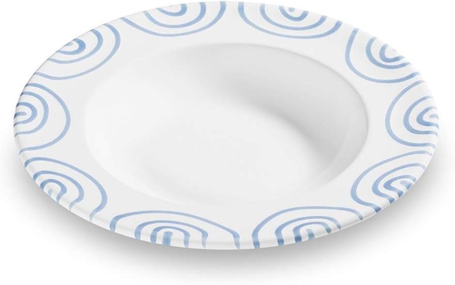 Blaugeflammt, Suppenteller Gourmet (Ø 24cm) - Gmundner Keramik Suppenteller - Mikrowelle geeignet, Spülmaschinenfest Bild 1