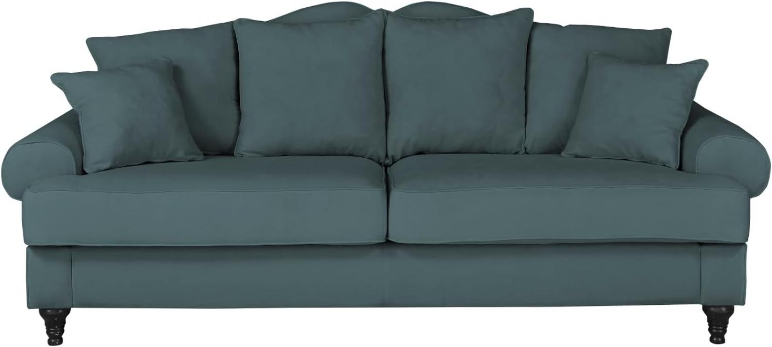 Sofa 3,5-Sitzer Adelina in blaugrün 230 cm Bild 1