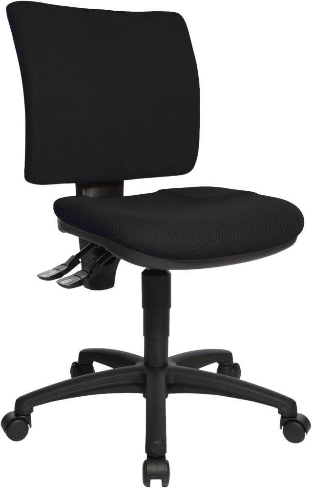 Topstar 8070BC0 U50, Bürostuhl, Schreibtischstuhl, niedrige Rückenlehne, Bezugsstoff, schwarz Bild 1