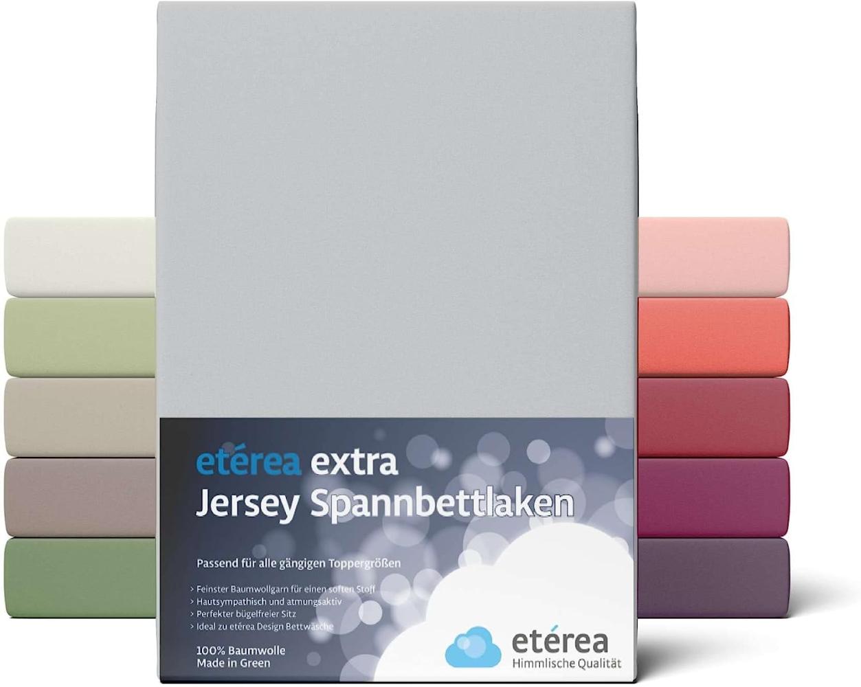 etérea Extra Jersey Spannbettlaken Silber 140x200 - 160x220 cm Bild 1