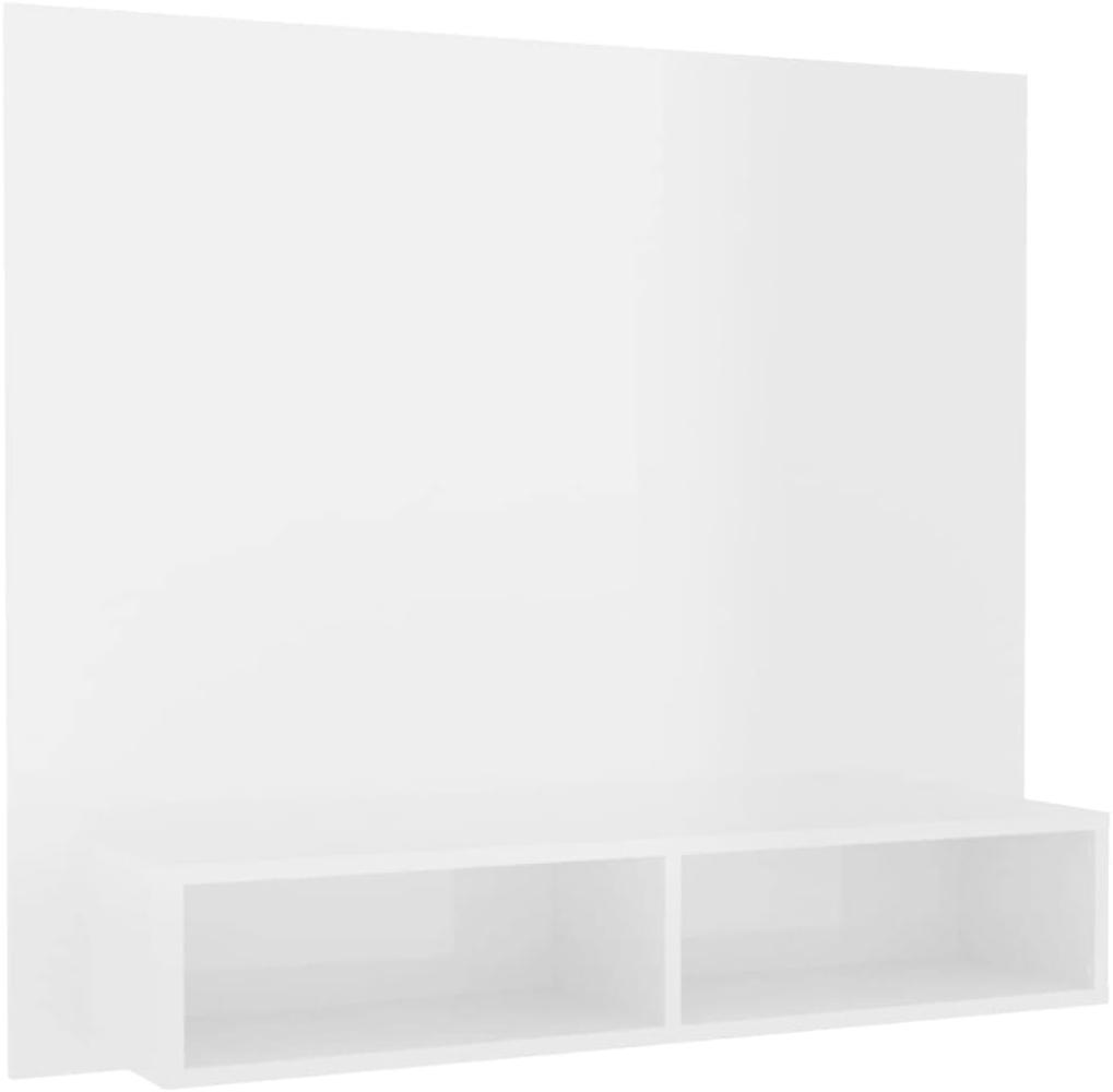 TV-Wandschrank Hochglanz-Weiß 102x23,5x90 cm Holzwerkstoff Bild 1