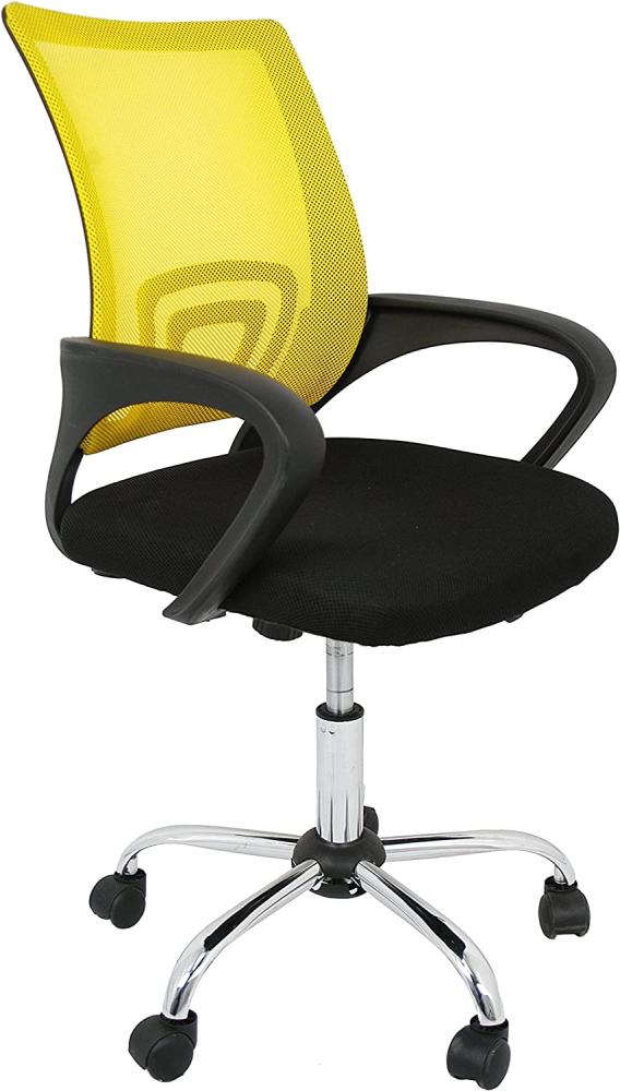 La Silla Española Die spanische Stuhl Ribadeo Bürostuhl ohne Kopfstütze 61x58x89 cm Gelb Bild 1