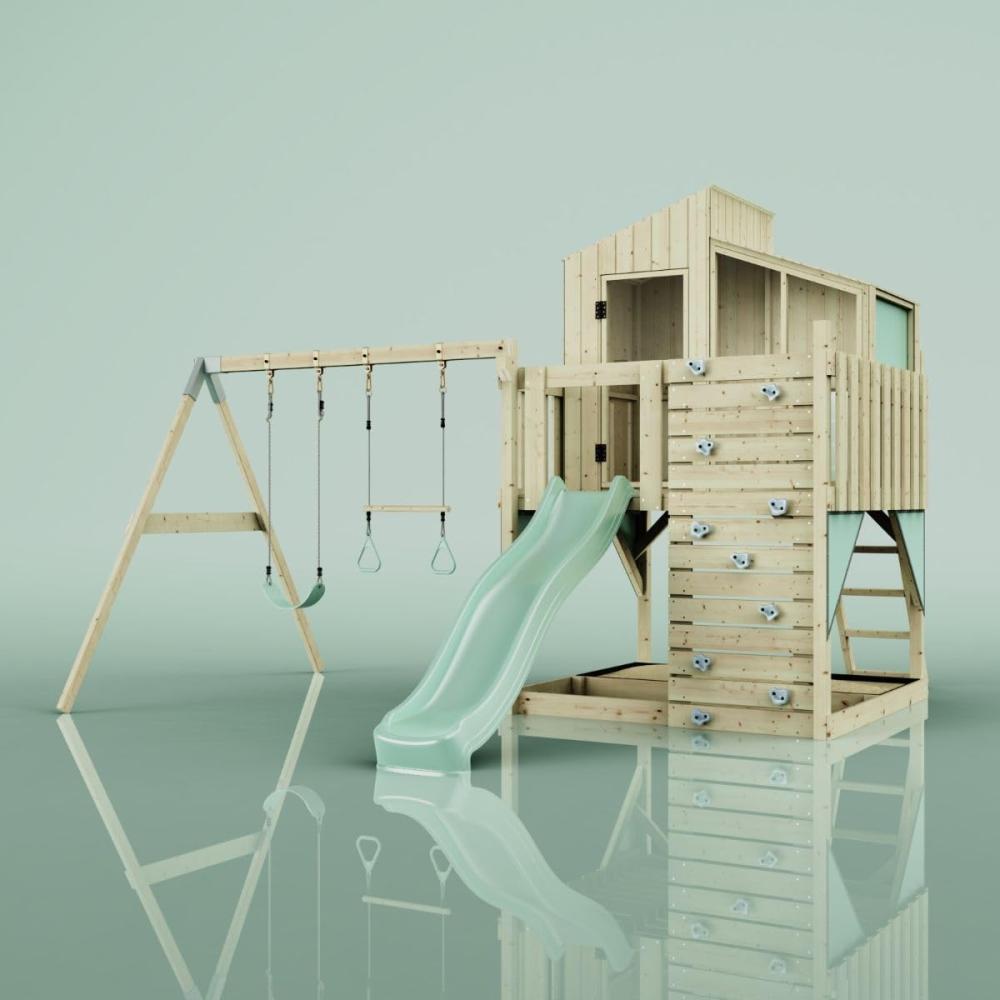 PolarPlay Spielturm Bosse aus Holz in Grün Bild 1