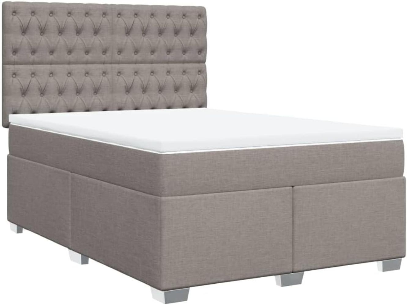 Boxspringbett mit Matratze Taupe 160x200 cm Stoff 3292850 Bild 1