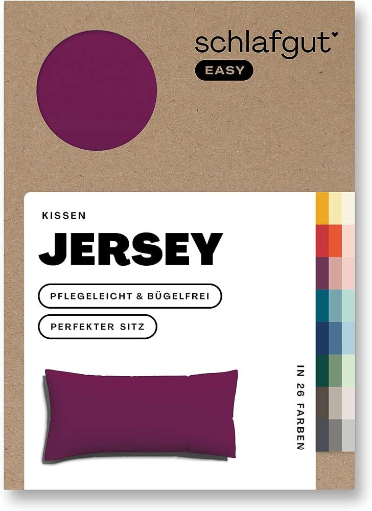 Schlafgut Kissenbezug EASY Jersey | Kissenbezug einzeln 40x80 cm | purple-deep Bild 1