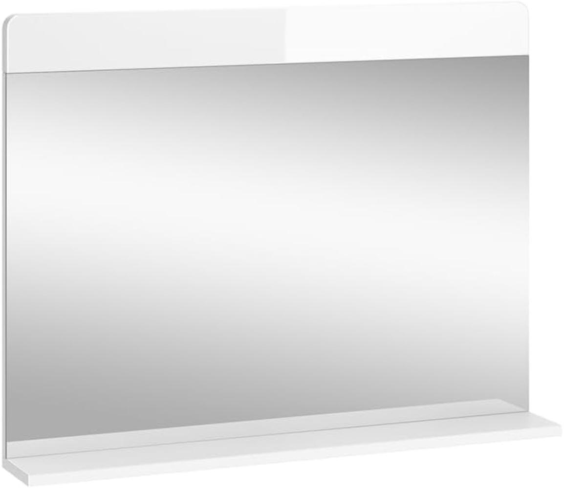 Vicco Badezimmerspiegel Izan Weiß Hochglanz 80 x 62 cm mit Regal Bild 1