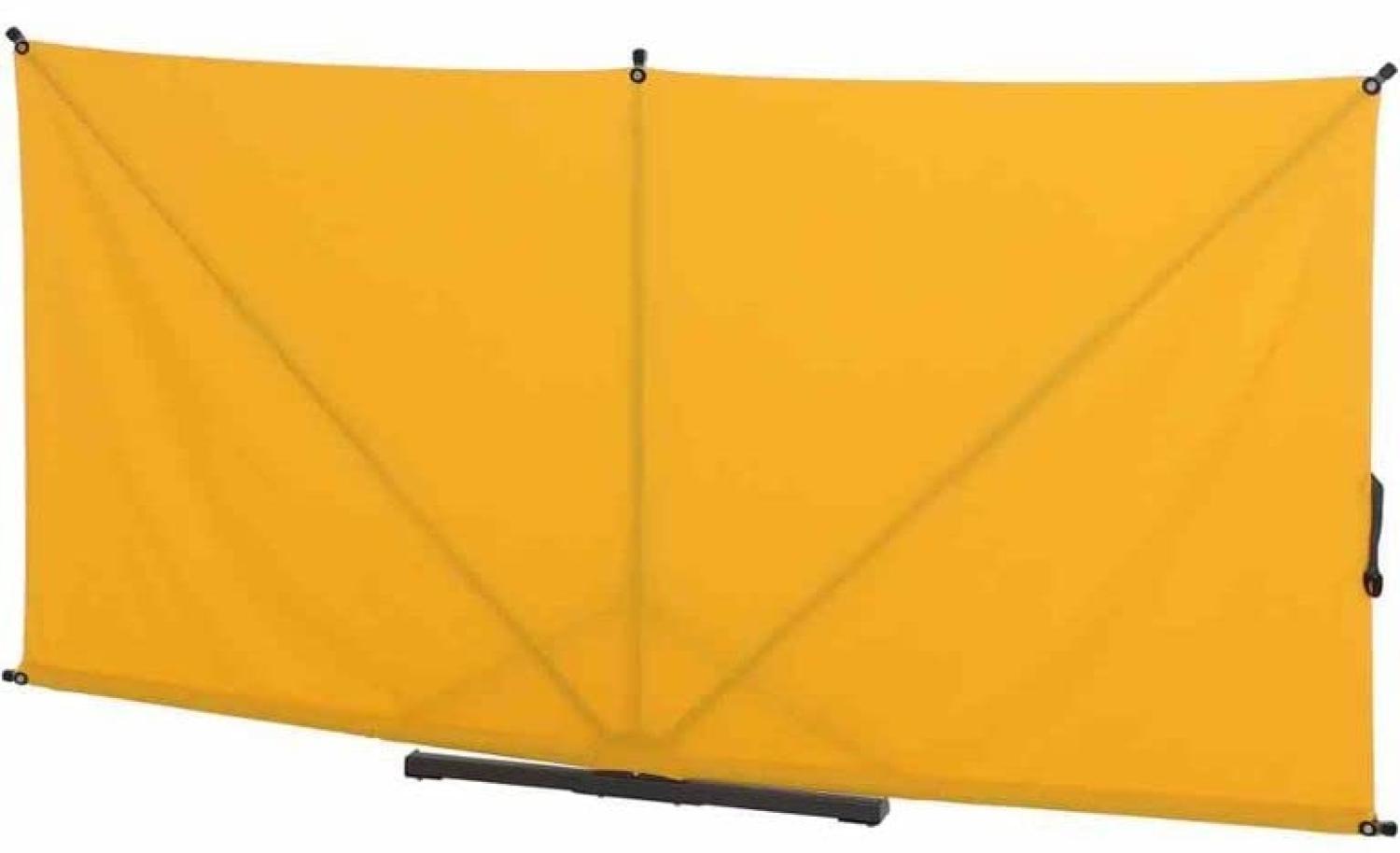 SIENA GARDEN Ben Sichtschutz 150x280 cm, gelb Gestell aus Stahl, anthrazit, Bezug aus Polyester, 250g/m² in gelb Bild 1