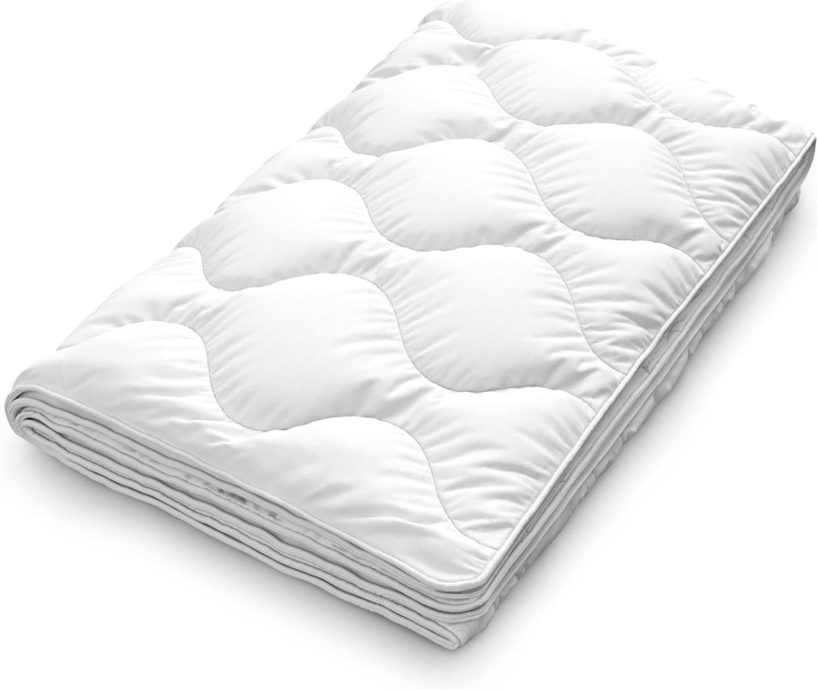 Siebenschläfer Bettdecke 200x200 cm – Medium Ganzjahresdecke für normal temperierte Schlafzimmer (200 x 200 cm - Ganzjahresdecke) Bild 1