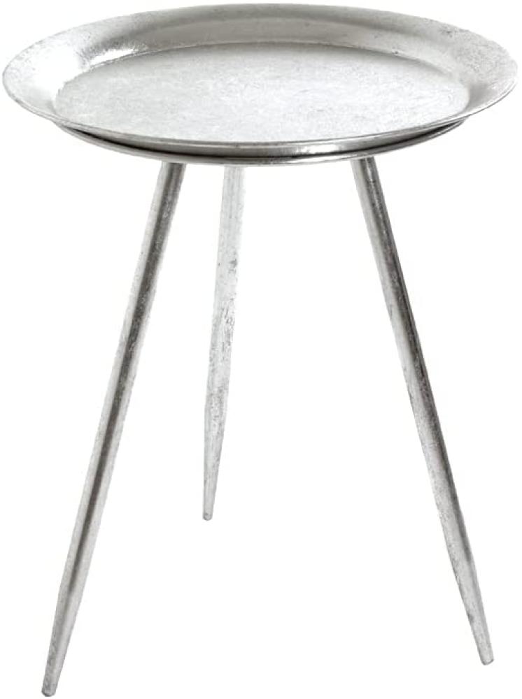 HAKU Möbel Beistelltisch, Metall, Silber, Ø 38 x H 47 cm Bild 1