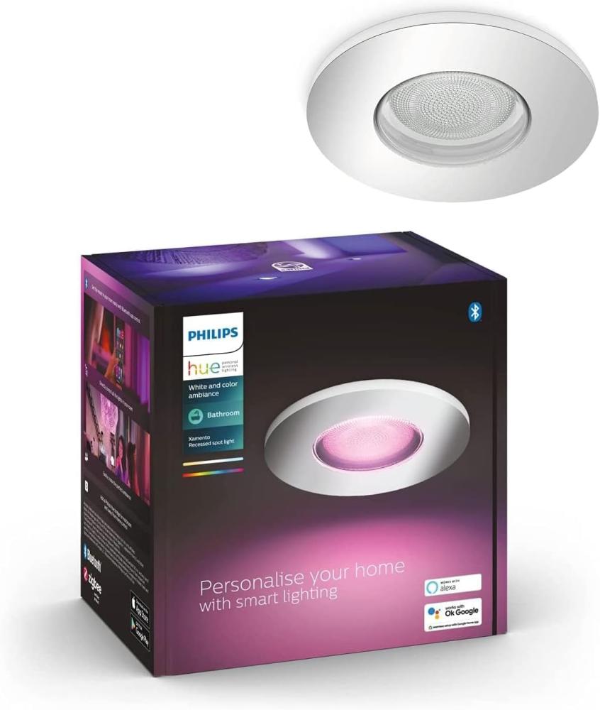 Philips Hue White and Color Ambiance Xamento 1er Spot BT silber Bild 1