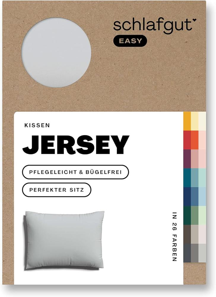 Schlafgut Kissenbezug EASY Jersey|Kissenbezug einzeln 70x90 cm| grey-light Bild 1