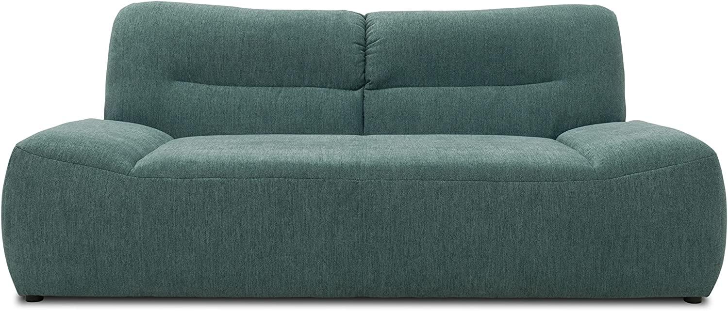 DOMO Collection Boho Sofa, 2 Sitzer im Boho-Style, 2er Sofa, Couch, Bigsofa in petrol Bild 1