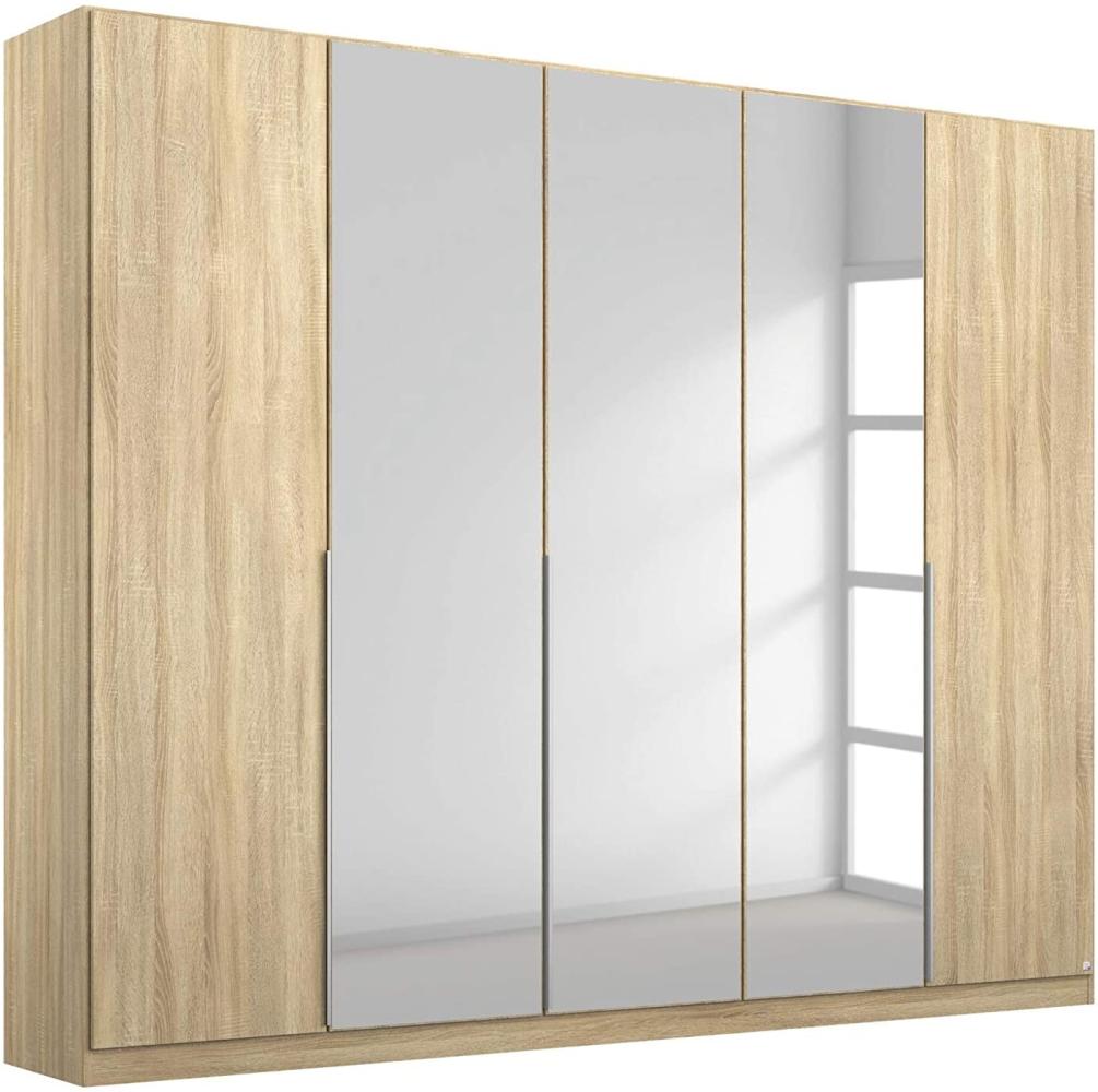 Rauch Möbel 'Alabama' Kleiderschrank mit Spiegel, 5-türig, inkl. 3 Kleiderstangen, 3 Einlegeböden, Sonoma Eiche, BxHxT 226x210x54 cm Bild 1