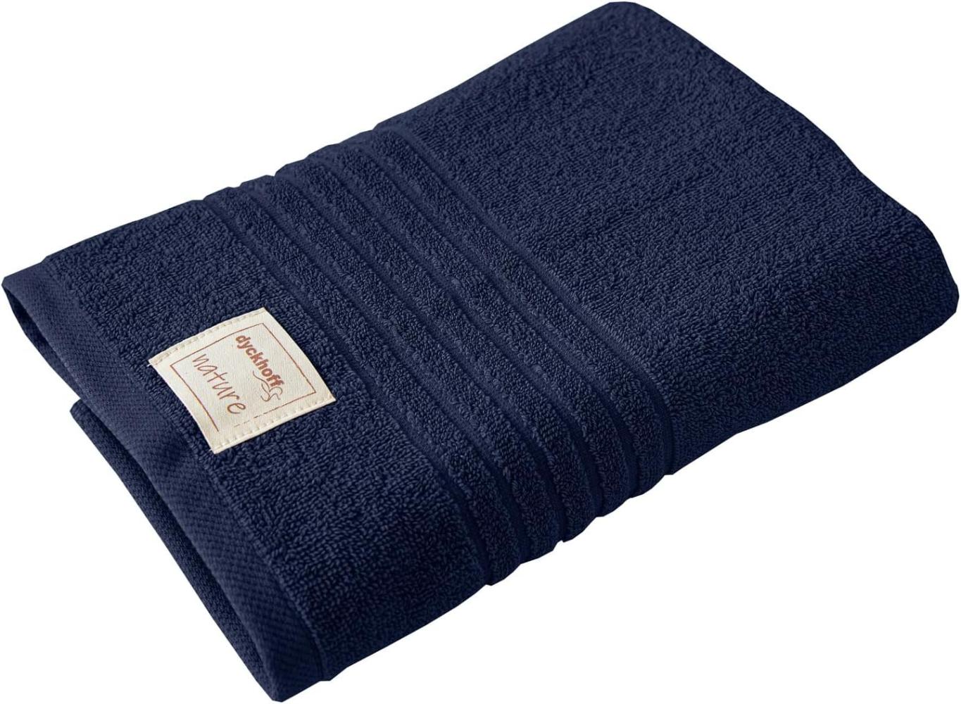 Bio Baumwolle Handtücher - alle Größen & Trendfarben Handtuch, 50x100 cm, marine Bild 1