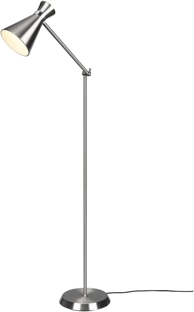Stehleuchte ENZO mit Gelenk & Fußschalter in Silber - Höhe 150cm Bild 1