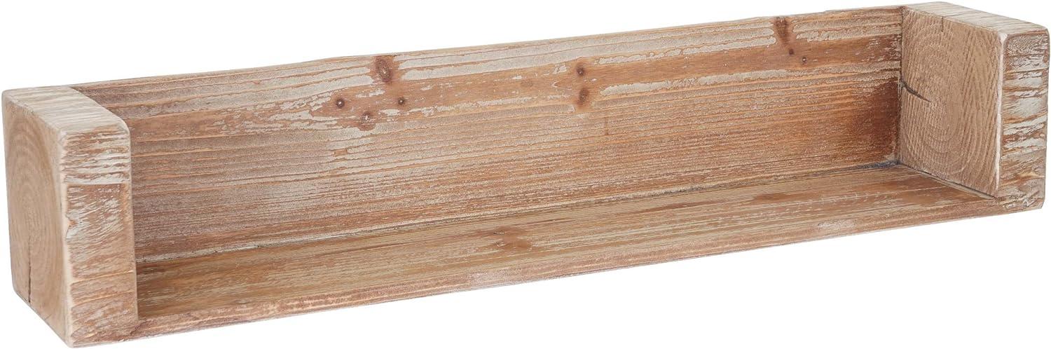 Wandregal HWC-A15, Hängeregal Bücherregal, Tanne Holz rustikal massiv MVG-zertifiziert ~ 60cm Bild 1