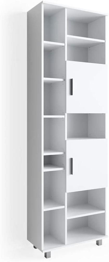 VICCO Badschrank ILIAS 190 x 60 cm Weiß Bild 1