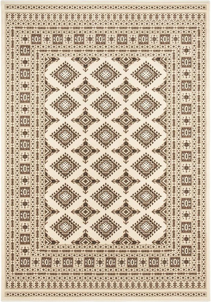 Orientalischer Kurzflor Teppich Sao Buchara Ivory Beige - 160x230x0,9cm Bild 1