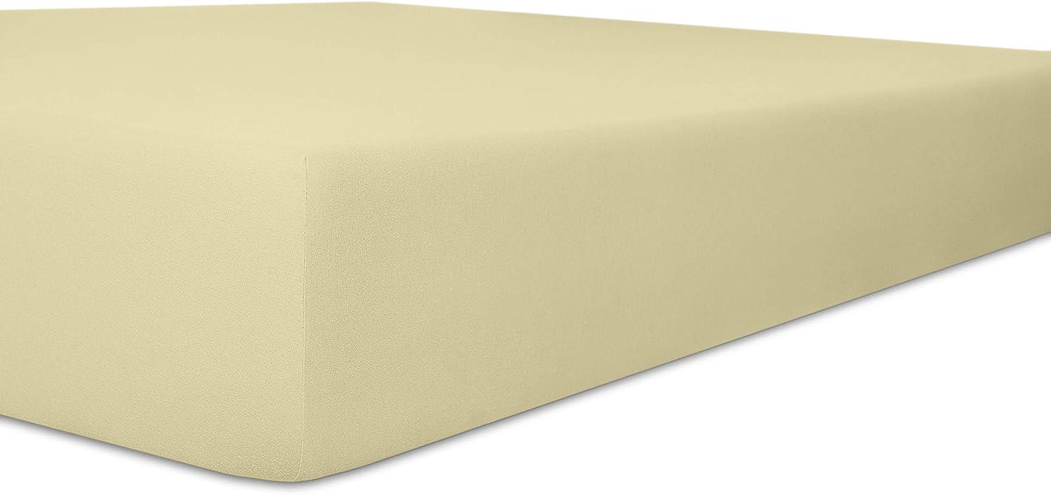 Kneer Superior-Stretch Spannbetttuch 2N1 mit 2 verschiedenen Liegeflächen Qualität 98 Farbe natur 90x190-100x220 cm Bild 1