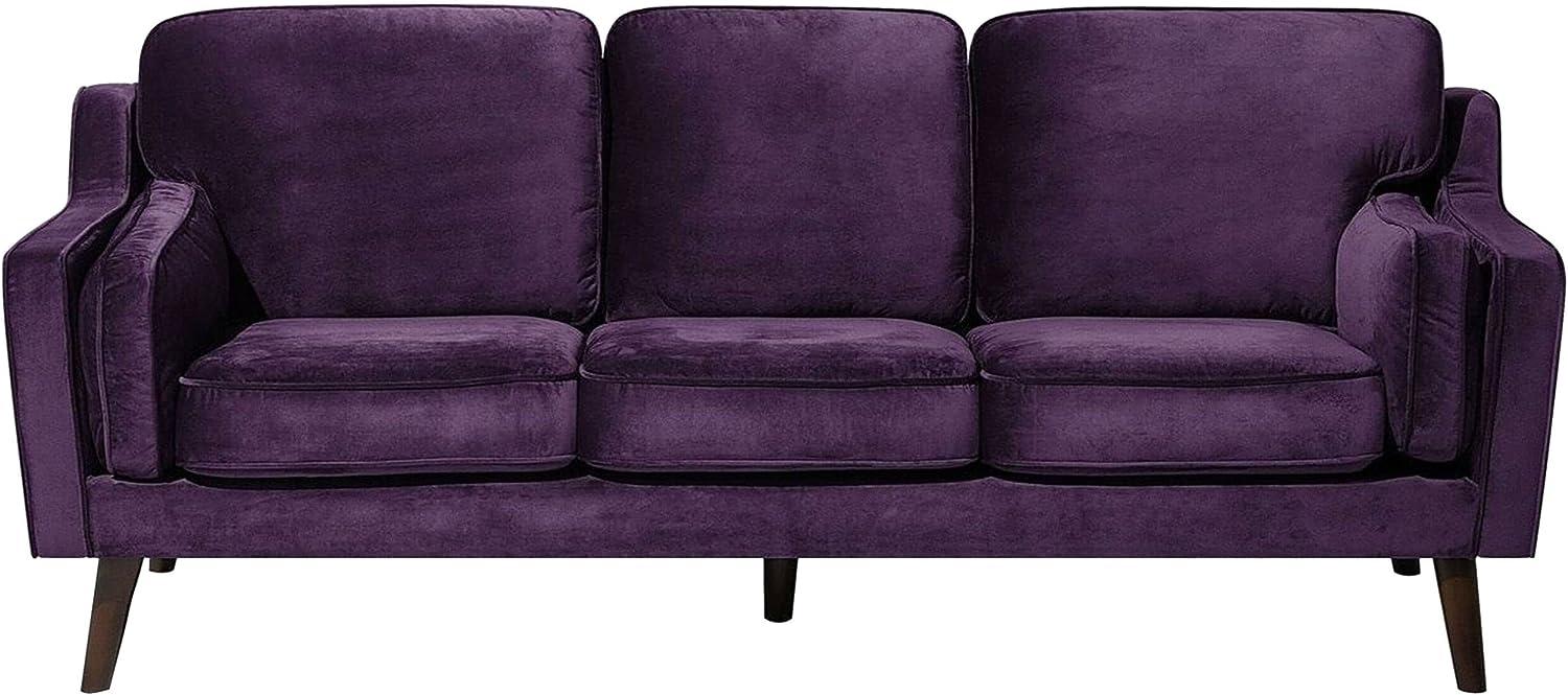 3-Sitzer Sofa Samtstoff violett LOKKA Bild 1