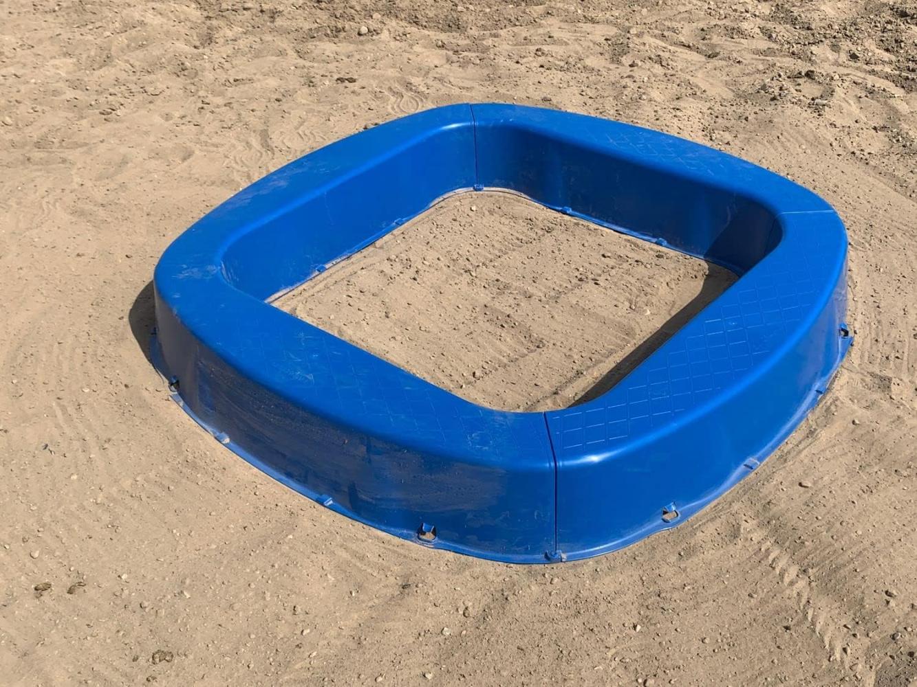 \"Buri Premium Sandkasten aus Kunststoff in verschiedenen Farben 150 x 150 x 20 cm Made in Germany blau\" Bild 1