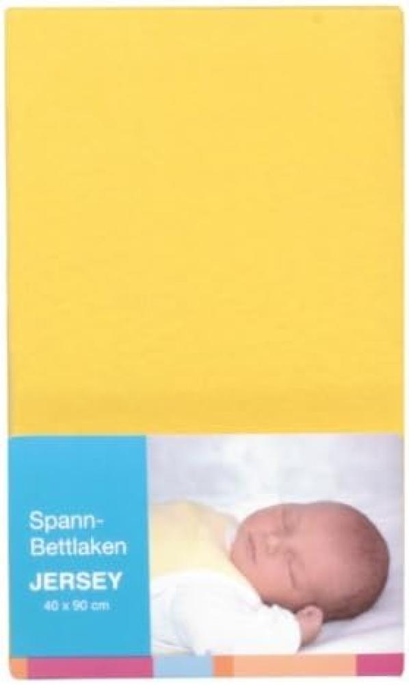 Baby-Plus Spannbettlaken Jersey gelb, 40x90 cm Bild 1