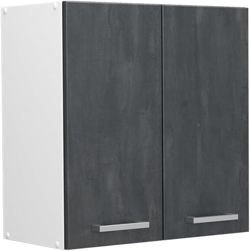 Vicco Hängeschrank R-Line, Schwarz Beton/Weiß, 60 cm Bild 1