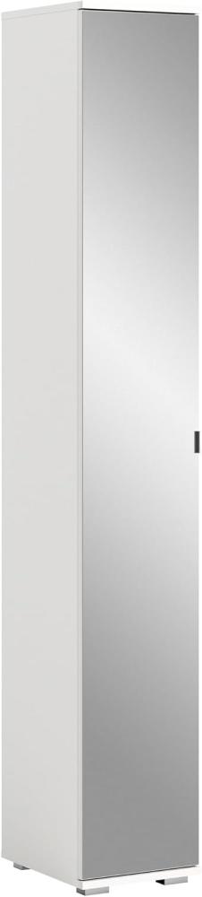 Badezimmerspiegelschrank >Prego< in weiß/weiß hochglanz - 30x191x37cm (BxHxT) Bild 1