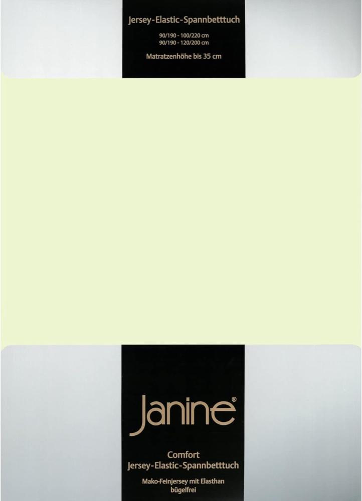 Janine Jersey Elastic Spannbetttuch|90x190 cm - 100x220 cm| limone Bild 1