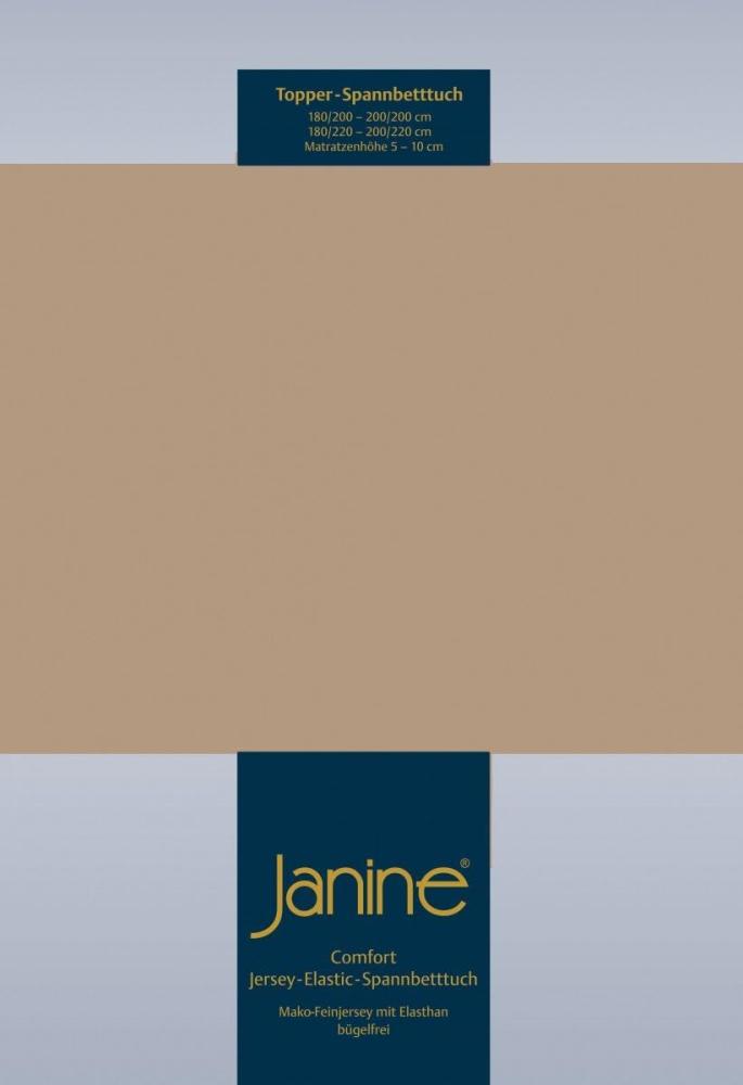 Janine Topper Comfort Jersey Spannbetttuch|90x190 cm - 100x220 cm| nougat Bild 1