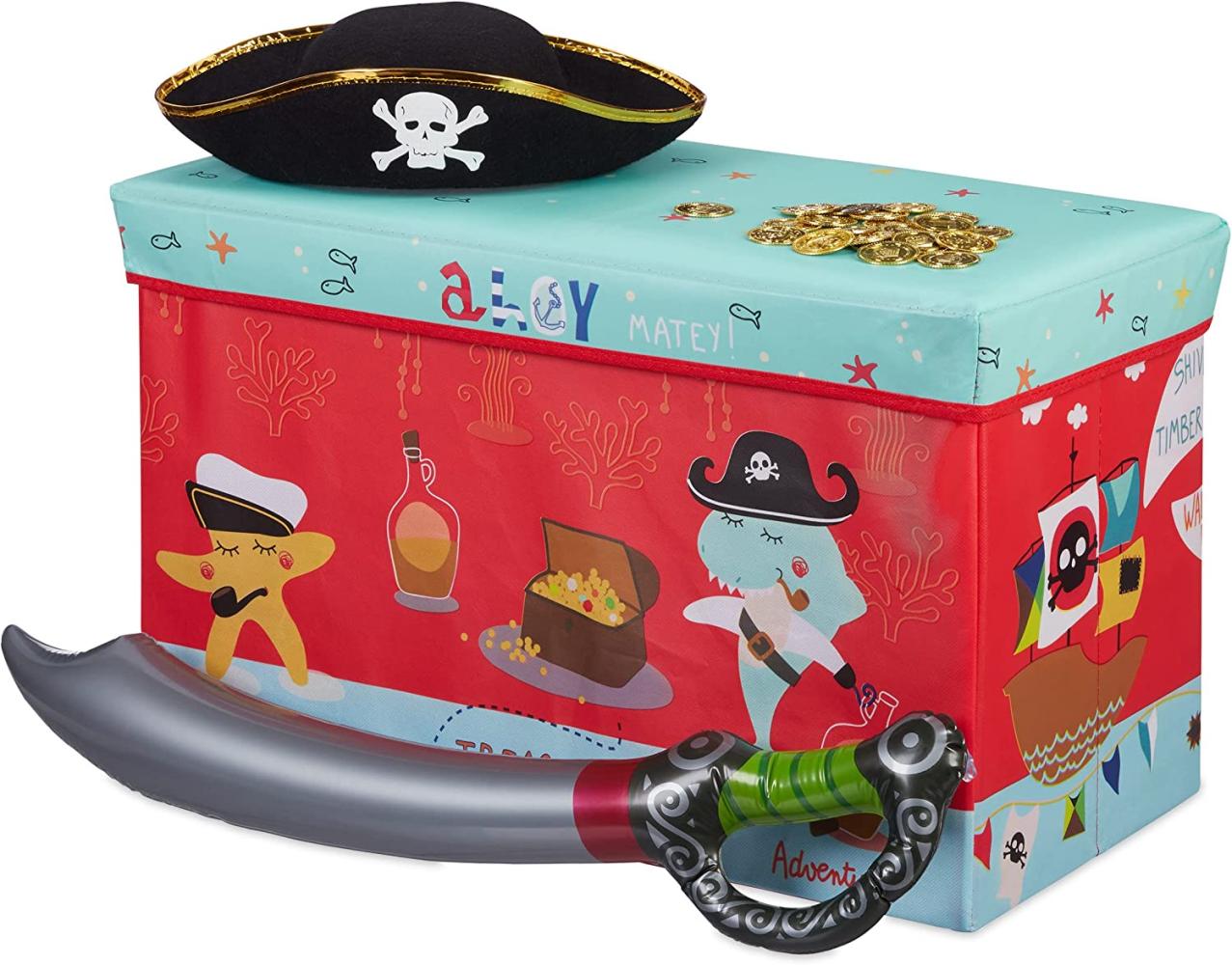Relaxdays 'Piraten' Aufbewahrungsbox mit Stauraum Bild 1