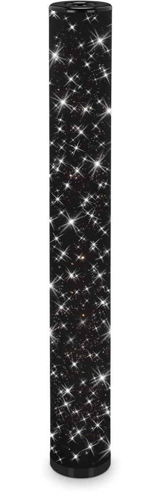 BRILONER - LED Stehlampe mit Sternenhimmel, inkl. Fußtaster, warmweiße Lichtfarbe, Leselampe, Wohnzimmerlampe, Schlafzimmer Deko, Deckenfluter, Standleuchte, Stehleuchte, 103,5x13 cm, Schwarz Bild 1