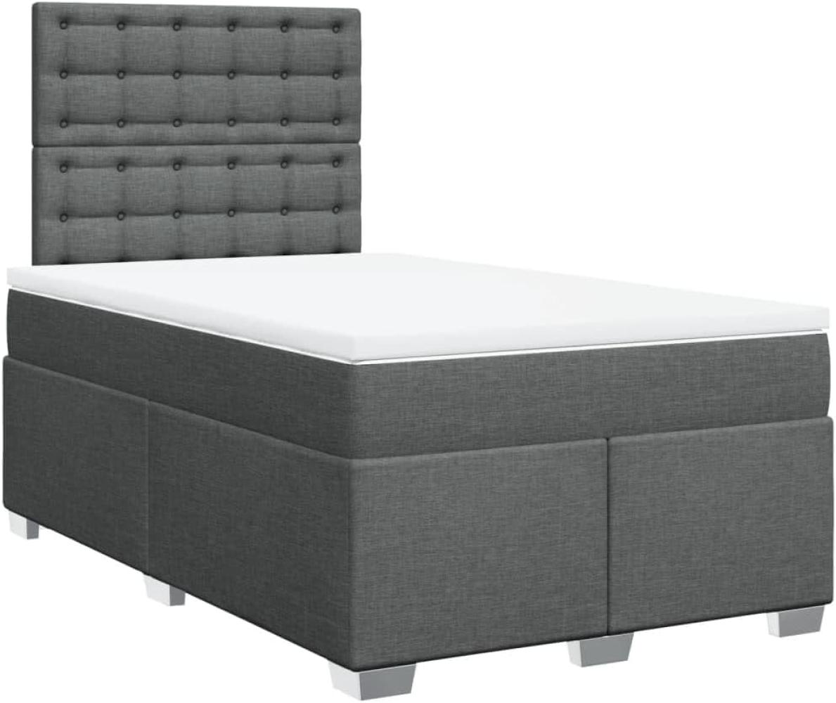 Boxspringbett mit Matratze Dunkelgrau 120x190 cm Stoff 3292742 Bild 1