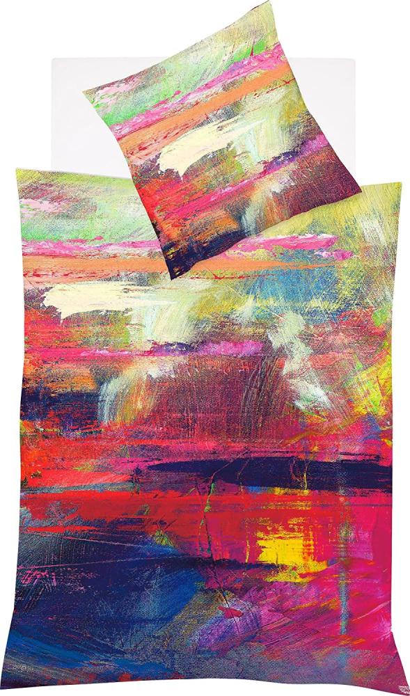 Fleuresse Mako-Satin Bettwäsche Bed Art S Shrewsbury multicolor | 155x220 cm + 80x80 cm Bild 1