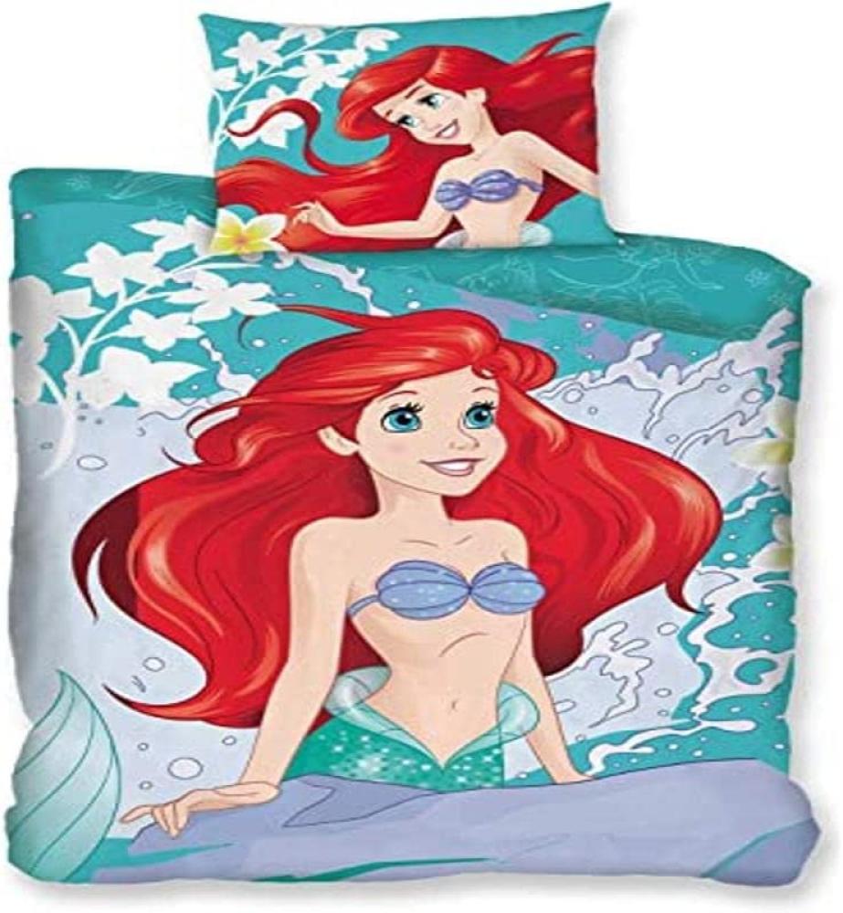 Disney Bettbezug Ariel Mädchen 140 x 200 cm Baumwolle blau Bild 1