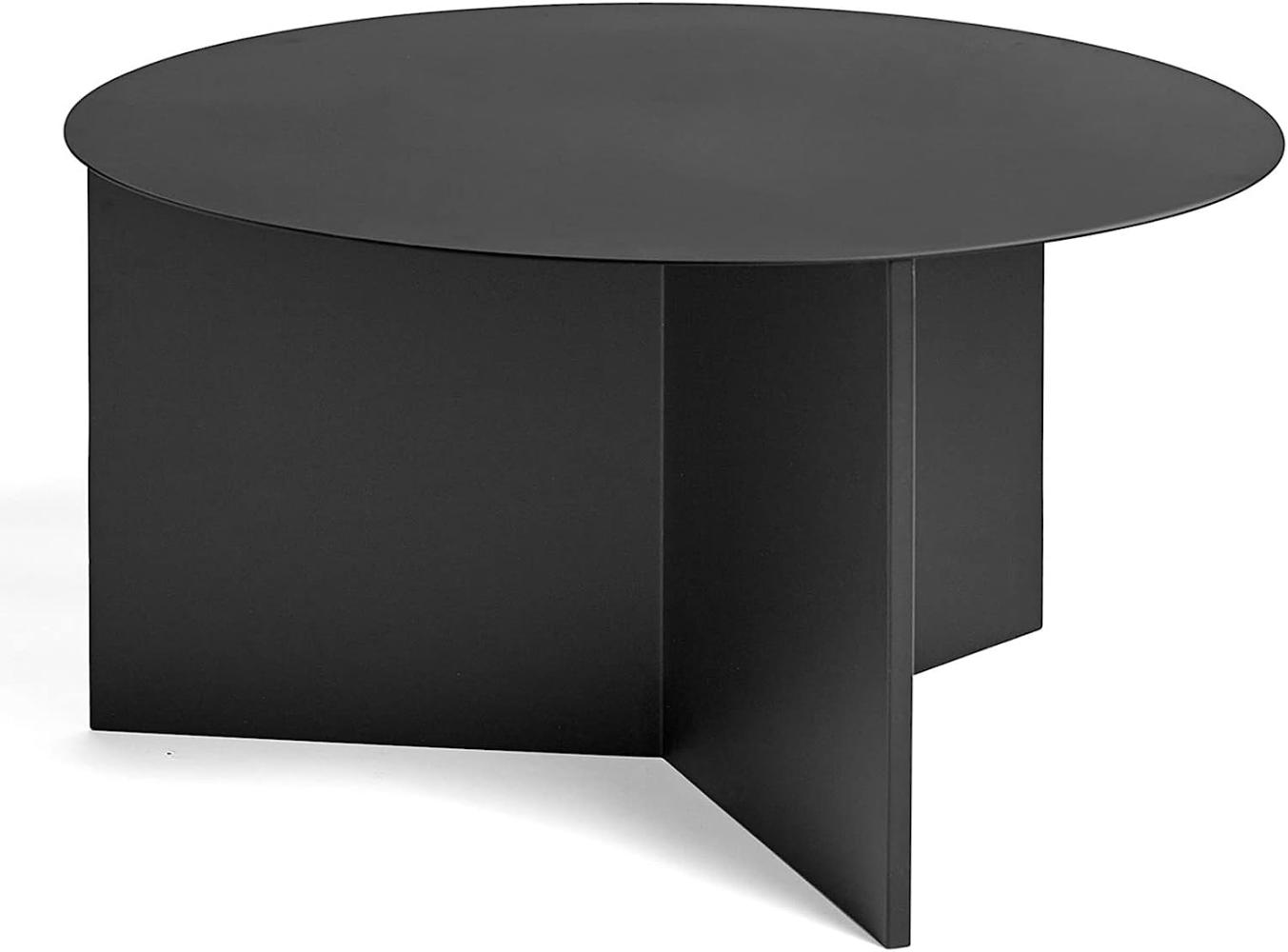Hay Slit Table XL Round Beistelltisch, Stahl, Black, 35,5cm Bild 1