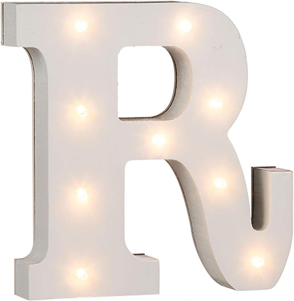 Beleuchteter Holz-Buchstabe R, mit 9 LED Bild 1