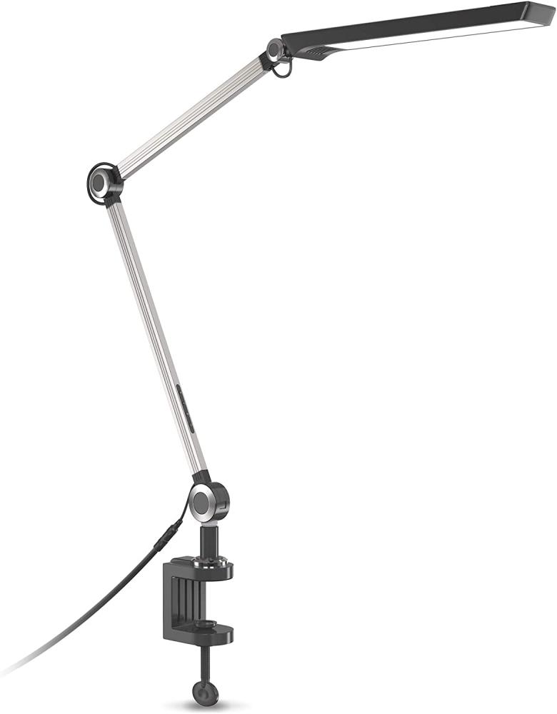 LED Klemmleuchte dimmbar Schreibtisch-Lampe CCT schwenkbar Leselampe schwarz 9W Bild 1