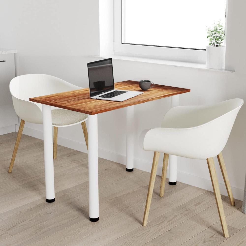 70x50 | Esszimmertisch - Esstisch - Tisch mit weißen Beinen - Küchentisch - Bürotisch | Burgund Bild 1