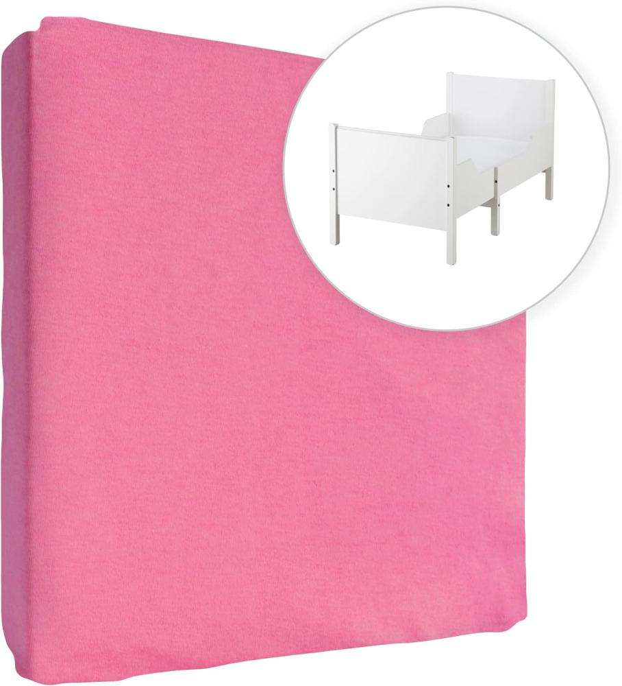 Baby Comfort Jersey 100% Baumwolle Spannbettlaken für 160x80 cm Kleinkind Junior Bett Matratze (Pink) Bild 1
